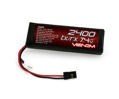 7.4V 2400mAh 2S DRIVE LiPo Flat Receiver Battery: Universal Receiver