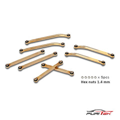 FURITEK BRASS HIGH CLEARANCE LINKS SET FOR SCX24 GLADIATOR
