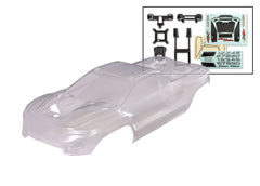 Body, Mini XRT® (clear, requires painting)/ window masks/ decal sheet (includes front & rear body latches, hardware) (for clipless mounting)