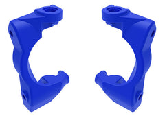 Caster blocks (c-hubs), left & right (blue)