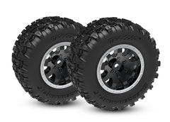 Tires & wheels, assembled (black with satin beadlock wheels, dual profile (2.1" outer, 2.6" inner), Sledgehammer® tires, foam inserts)) (front) (2)