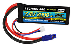 Common Sense RC Lectron Pro 2S LiPo Battery 25C (7.4V/2000mAh) w/XT60 Connector & CSRC Adapter