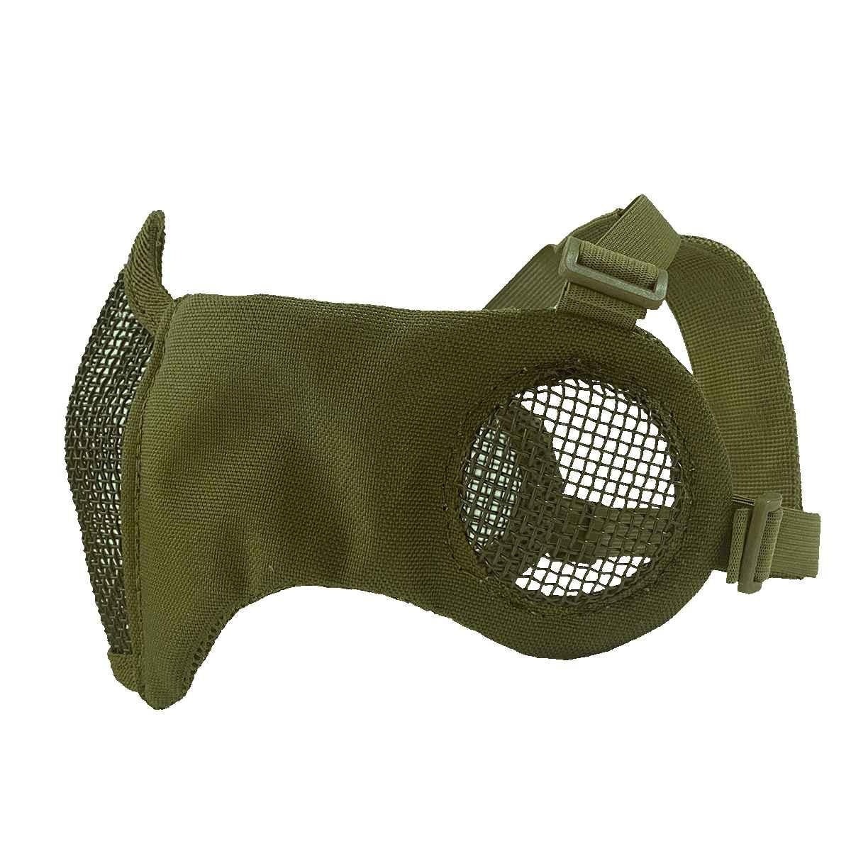 Air Raid Steel Mesh Half Face Mask with Ears