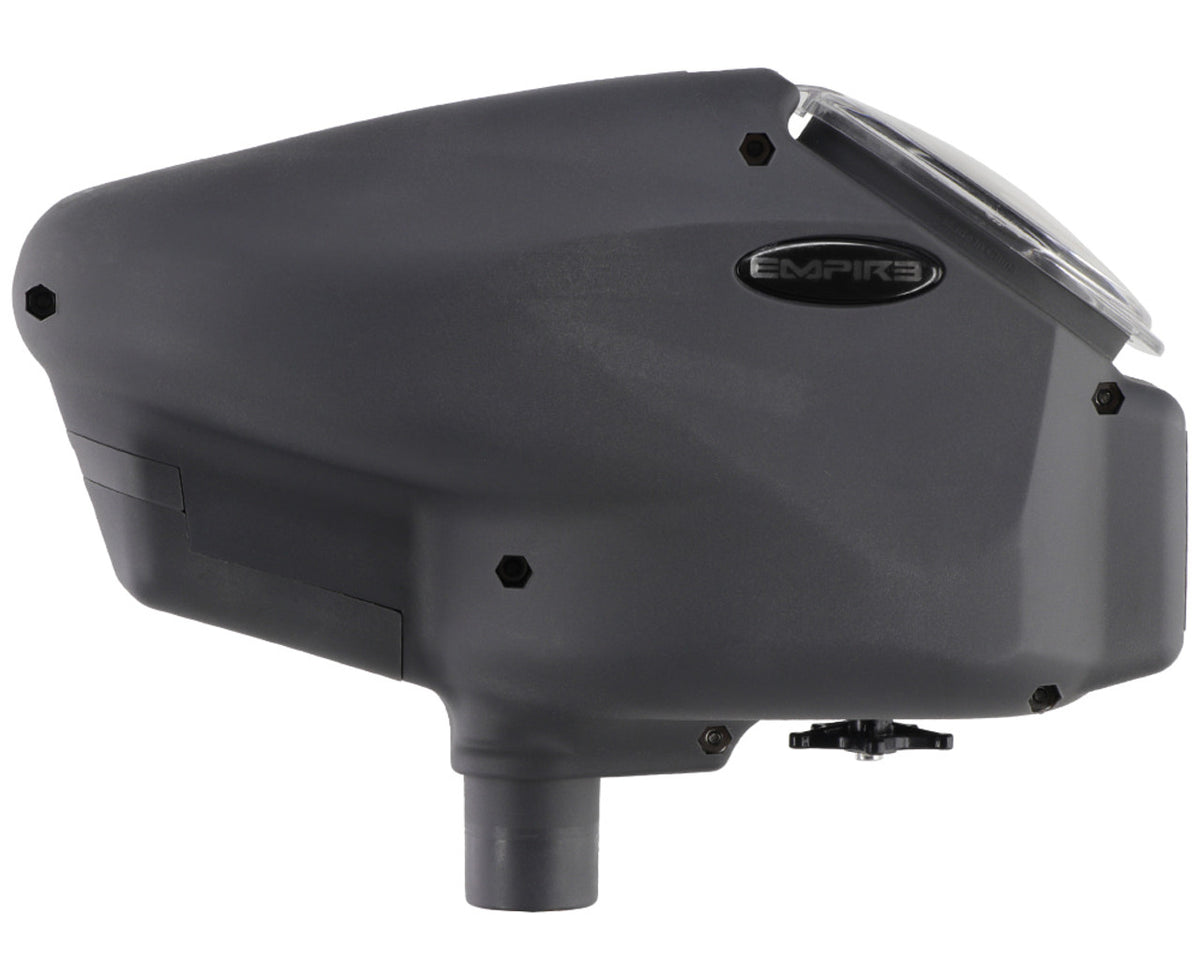 Empire Halo Too Paintball Hopper w/ Built-In Rip Drive - Limited Edition Matte Gray