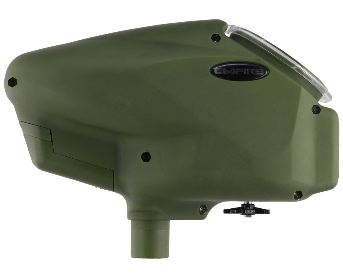 Empire Halo Too Paintball Hopper w/ Built-In Rip Drive - Limited Edition Matte Olive