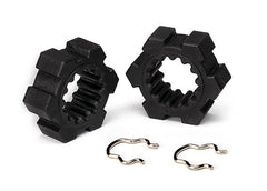 24 mm Splined Hex Wheel Hubs with Clips (2)