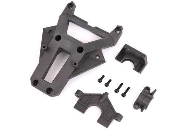 Servo mount/ bulkhead cover/ chassis brace/ steering cover/ 3x12mm CS (2)/ 3x8mm CS (2)