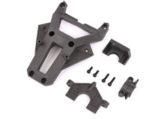 Servo mount/ bulkhead cover/ chassis brace/ steering cover/ 3x12mm CS (2)/ 3x8mm CS (2)