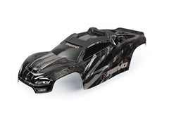Body, E-Revo®, black (painted, decals applied) (assembled with front & rear body mounts and rear body support for clipless mounting)