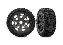 3.0" Gray Wheels w/ Sledgehammer Tires (2)