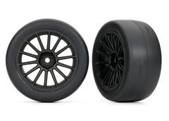 Tires & wheels, assembled, glued (multi-spoke black wheels, 2.0" slick tires, foam inserts) (front) (2)