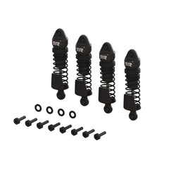 Aluminum Shock Set, 58mm Length, 1000 cSt Oil (4), Black: GROM