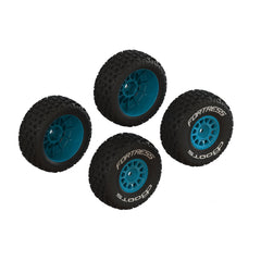 dBoots 'FORTRESS' Glued Tire Set, Blue (2 Pairs)