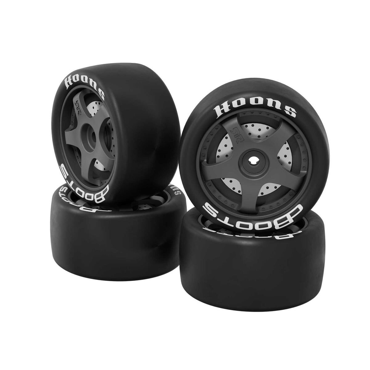 ARRMA dBoots Hoons 28/055 1.65 (White) 5-Spoke 12mm Hex (4)