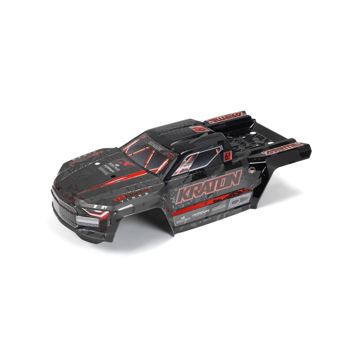 KRATON 6S EXB Painted Decalled Cut Body, Black / Red