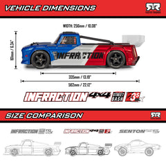 1/8 INFRACTION 223S DSC 4X4 RTR Brushless All-Road Street Bash Truck, Teal/Pink