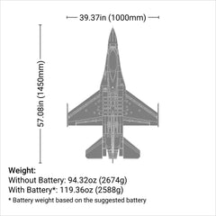 F-16 Thunderbirds 80mm EDF BNF Basic with AS3X and SAFE Select