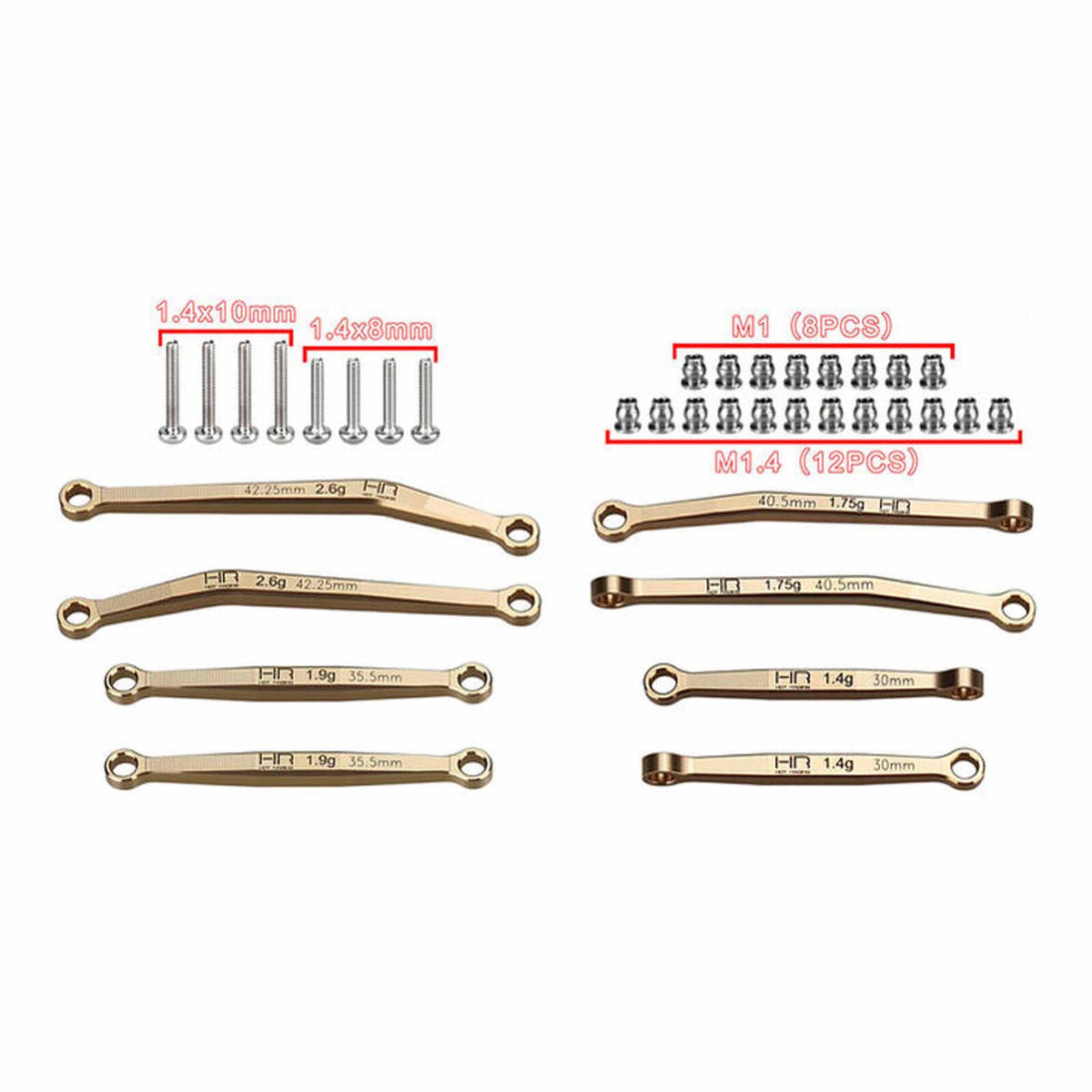 Brass No-Flex Link Set, 1/30 Axial SCX30