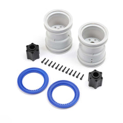 2.6" Wheel with Beadlock Rings, Blue (2): LMT 2.0