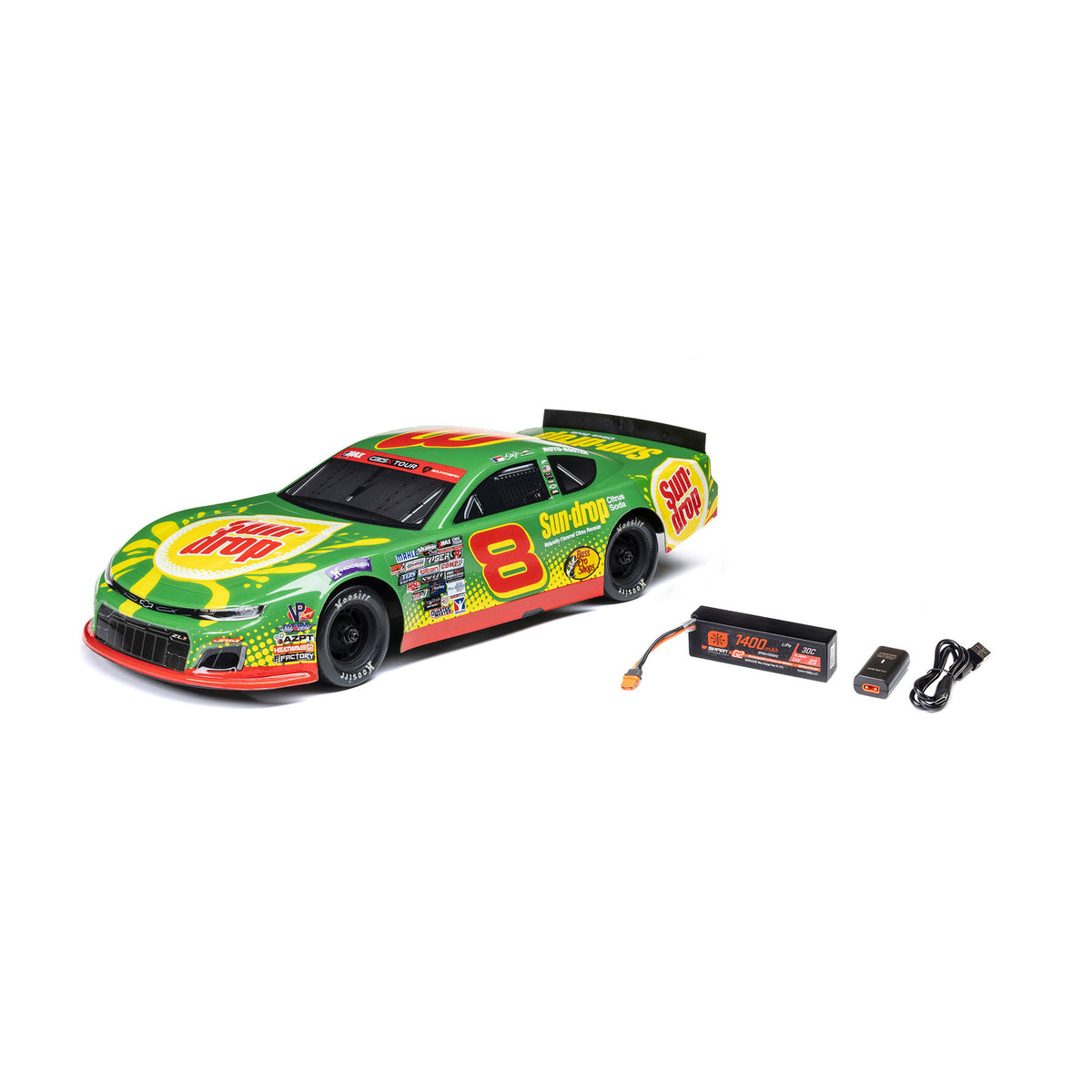 1/12 Asphalt Late Model RC Race Car Dale Earnhardt Jr. No. 8 2025 Sun Drop Chevrolet ZL1 2S AWD On-Road (Battery & Charger Included)