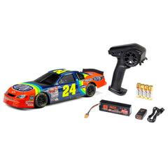 1/12 NASCAR RC Race Car Jeff Gordon No. 24 Dupont Chevrolet Monte Carlo 2S AWD RTR Brushed On-Road (Battery & Charger Included), Blue