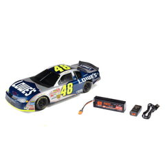 1/12 NASCAR RC Race Car Jimmie Johnson No. 48 Lowes Chevrolet Monte Carlo 2S AWD RTR Brushed On-Road (Battery & Charger Included), Blue