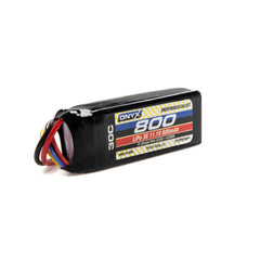 11.1V 800mAh 3S 30C LiPo, 18AWG, JST