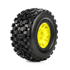 1/5 Limited Edition Badlands MX43 Pro-Loc Front/Rear Tires Mounted 24mm Yellow/Black Impulse (2): X-MAXX