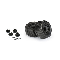 1/10 Dumont Front/Rear 2.8" MT Tires Mounted 12mm Blk Raid (2)