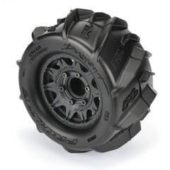 1/10 Dumont Front/Rear 2.8" MT Tires Mounted 12mm Blk Raid (2)