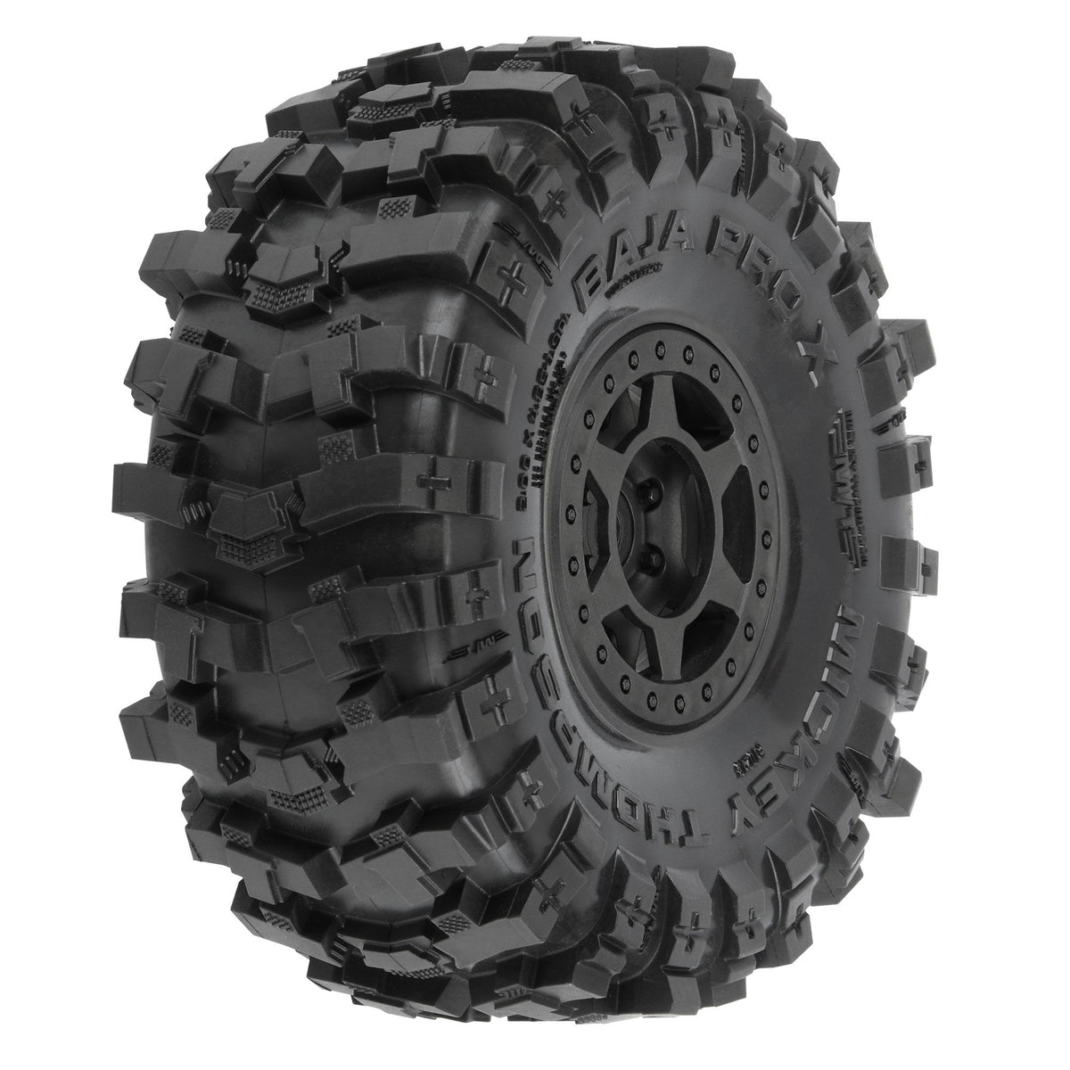 1/10 Mickey Thompson Baja Pro X G8 F/R 1.9" MTD 12mm Blk Holcomb (2)