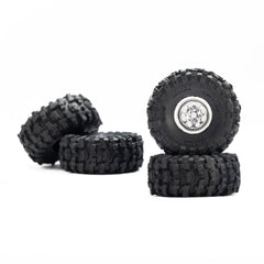 1/30 Baja Pro X Front/Rear Mounted Chrome Beast Tires (4): Axial SCX30