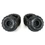 Dreadnaught Mounted Black Wheel F/R (4) for Arrma Gorgon/Quake Grom
