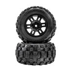 Badlands Front/Rear Tires MTD 12mm Black Split Six (2): ARRMA MINI KRATON
