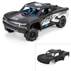 1/16 Limited Edition Pre-Cut/Pre-Painted 2019 Chevy Silverado Trophy Truck Body, Matte Black: ARRMA MOJAVE GROM
