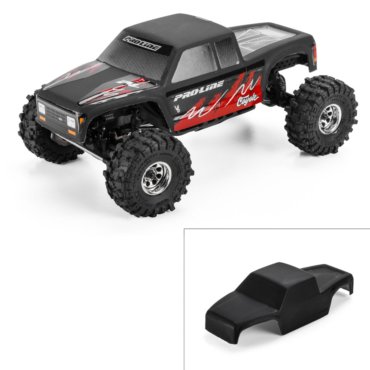 1/30 Limited Edition Pre-Cut/Pre-Painted Coyote High Performance Body, Matte Black: Axial SCX30