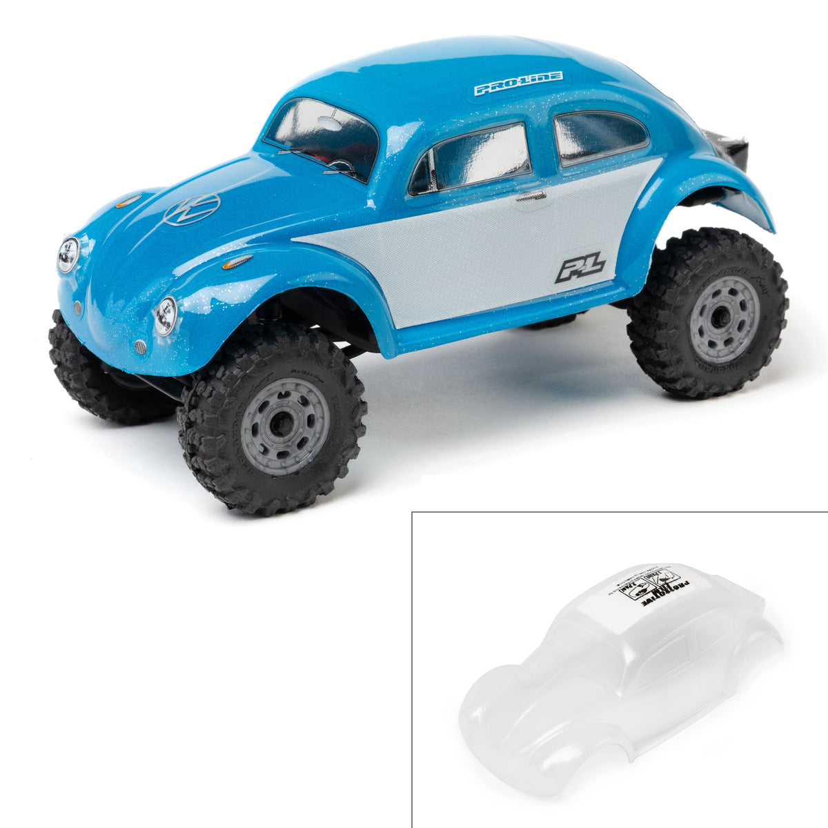 1/30 Pre-Cut Volkswagen Bug Body, Clear: Axial SCX30
