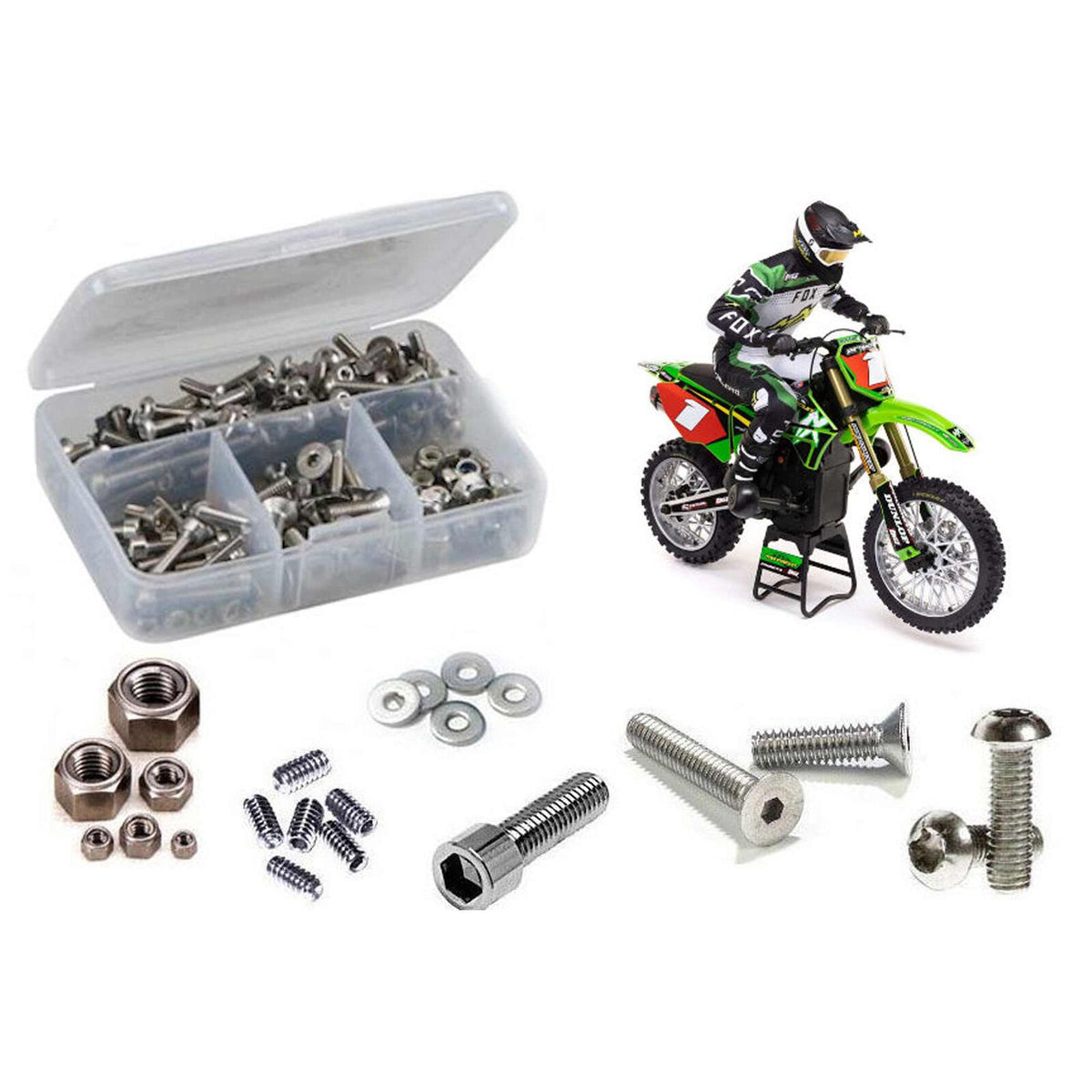 Team Losi 1/4 Promoto-MX Motorcycle (#LOS06000) Stainless Steel Screw Kit