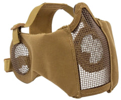 Air Raid Steel Mesh Half Face Mask with Ears