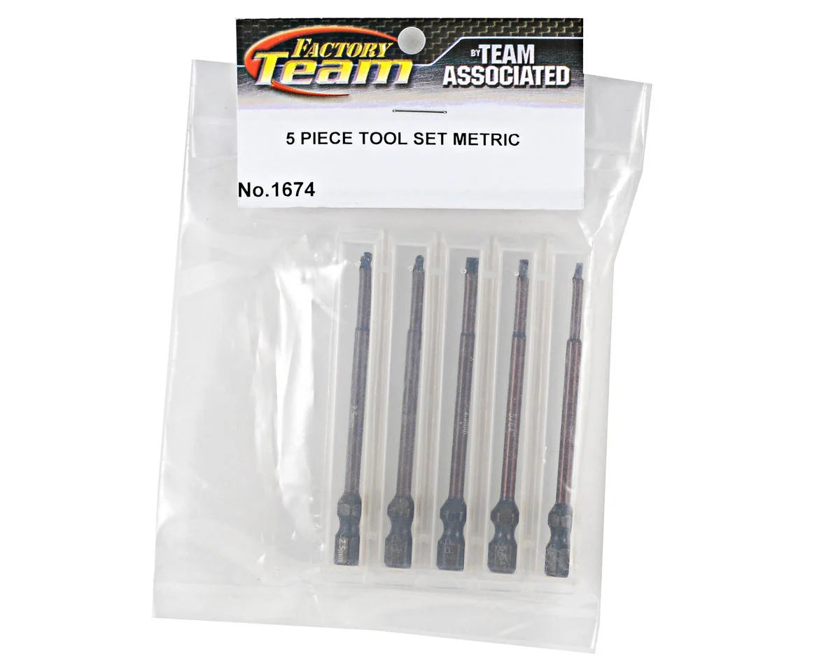 Team Associated Factory Team 1/4” Drive Power Tool Tip Set (5)