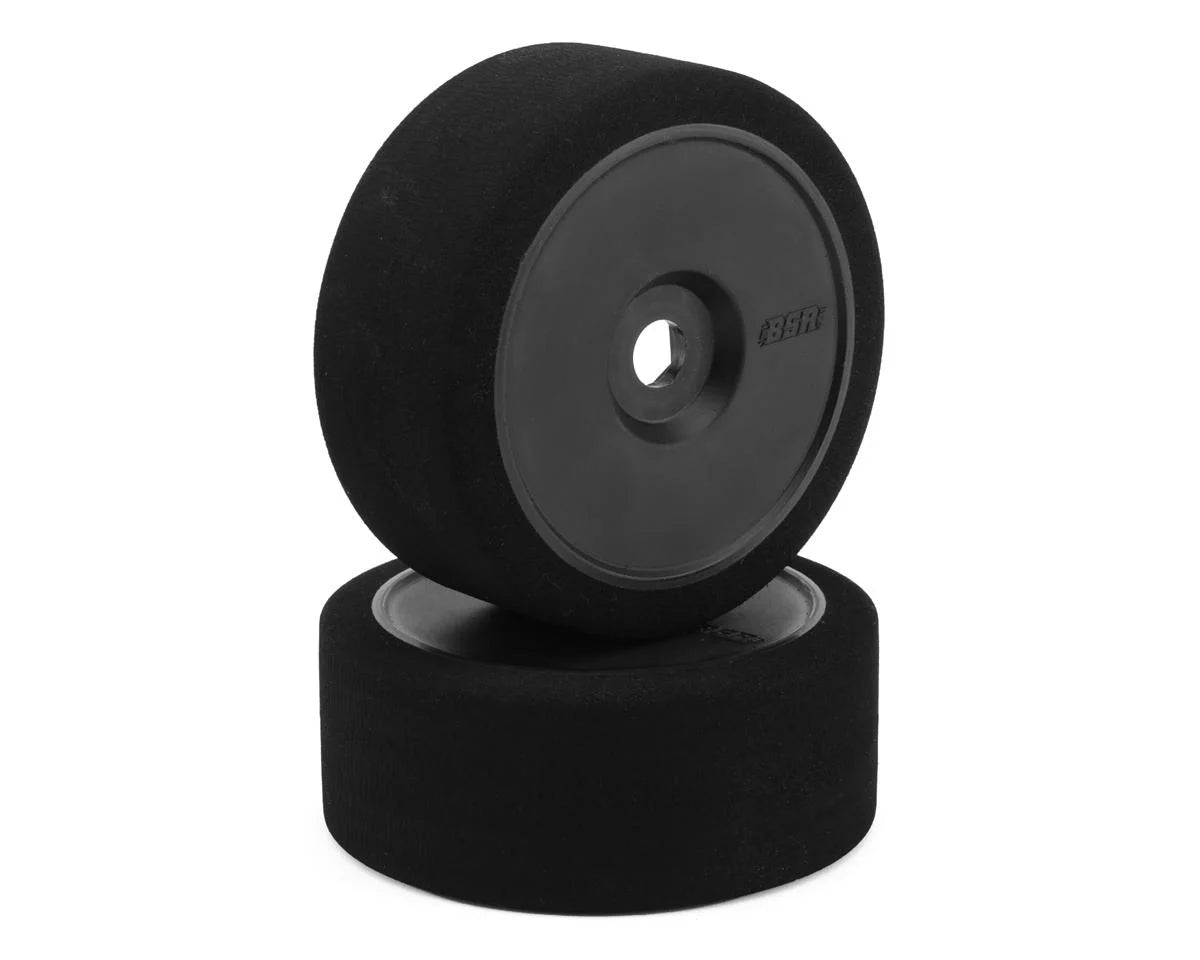 BSR Racing 1/8 Pre-Mounted GT Foam Tires (Black) (2) (Team Purple) w/17mm Hex
