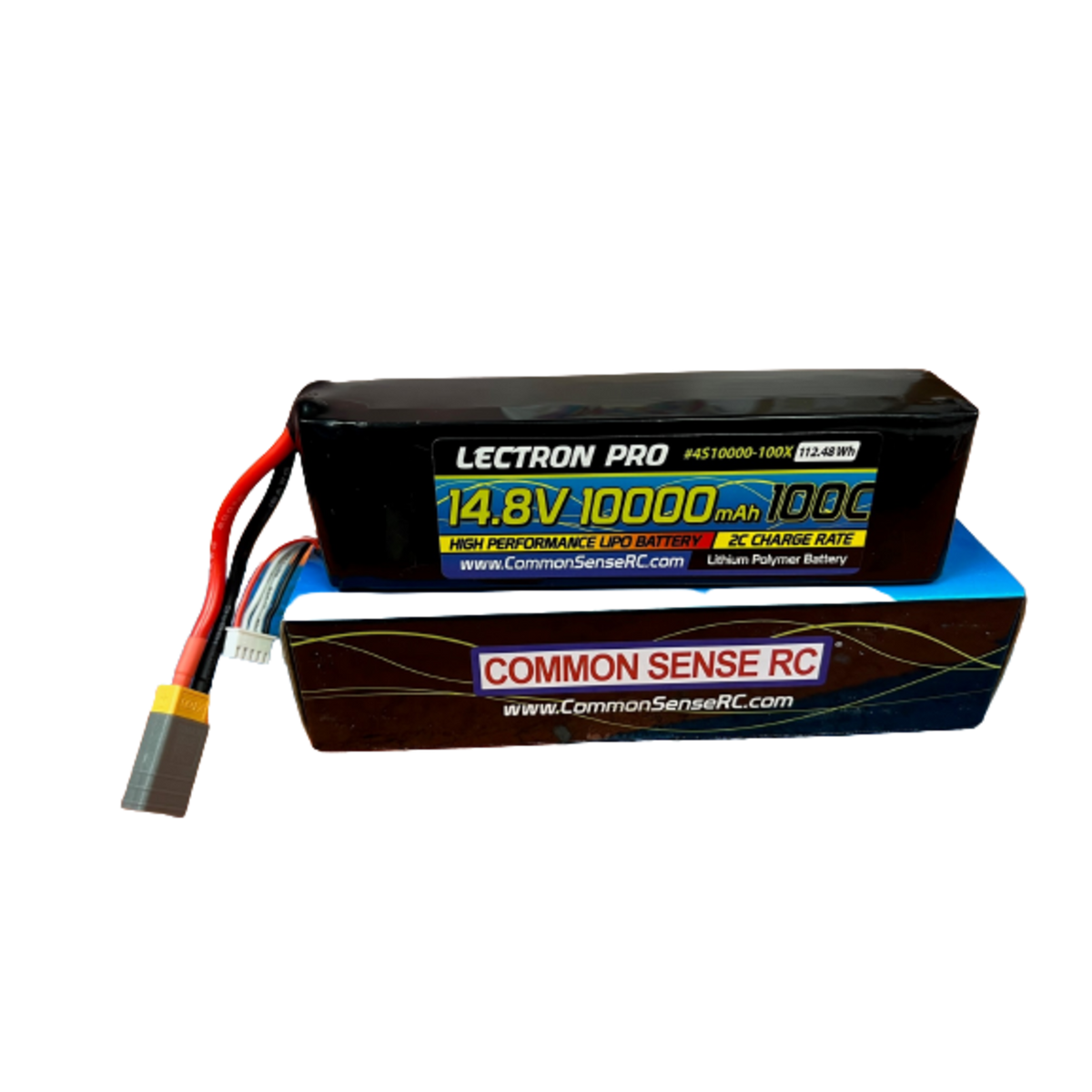 4S10000-100X Lectron Pro 14.8V 10000mAh 100C Soft Case Lipo Battery w/ XT60 Connector + CSRC Adapter (Lectron Pro)