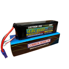Common Sense RC Lectron Pro 14.8V 10000mAh 100C Soft Case Lipo Battery with EC5 Connector