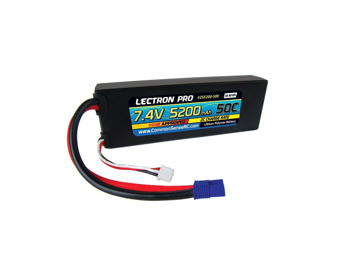 Common Sense RC Lectron Pro 2S LiPo Battery 100C (7.4V/5200mAh) w/EC3 Connector