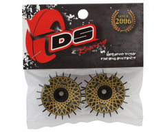 DS Racing Sloped Aero Drift Wheel Covers (Black/Gold Mesh) (2) (Drift Element Wheels)