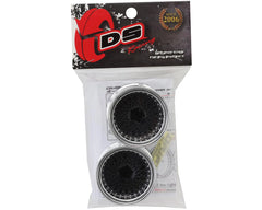 DS Racing Element Mesh 1/10 Drift Wheels (Black w/Chrome Lip) (2) (Adjustable Offset) w/12mm Hex