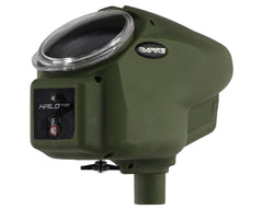 Empire Halo Too Paintball Hopper w/ Built-In Rip Drive - Limited Edition Matte Olive