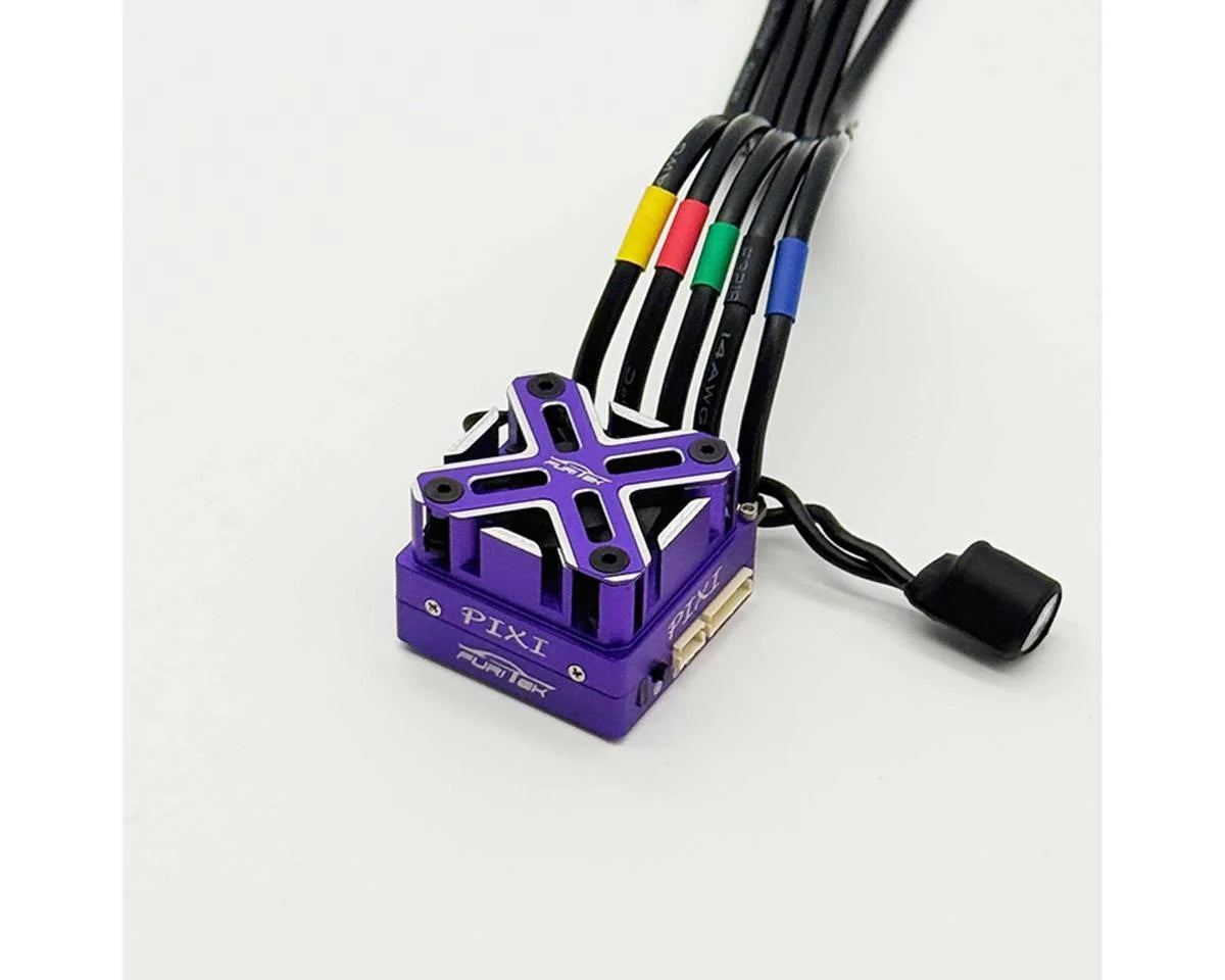 Furitek PIXI 1/10 Competition Drift Sensored Brushless ESC (Purple) w/WiFi Module & Cooling Fan
