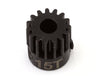 Hot Racing Mod 0.5 Hard Blackened Steel Pinion Gear (3.17mm Bore) (15T)
