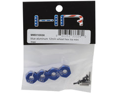 Hot Racing 12mm Aluminum Clamping Wheel Hex Set for Traxxas® Mini Maxx® (Blue)